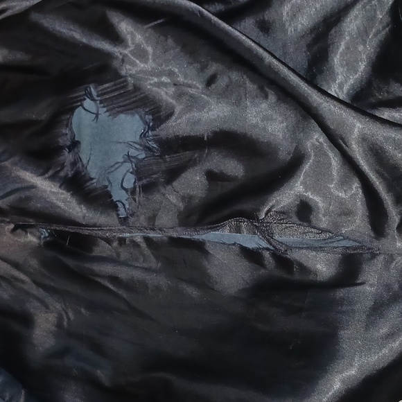 Vintage Women’s Black Leather Coat by KC Direct 3/4 Length Jacket Size Large - Picture 10 of 12